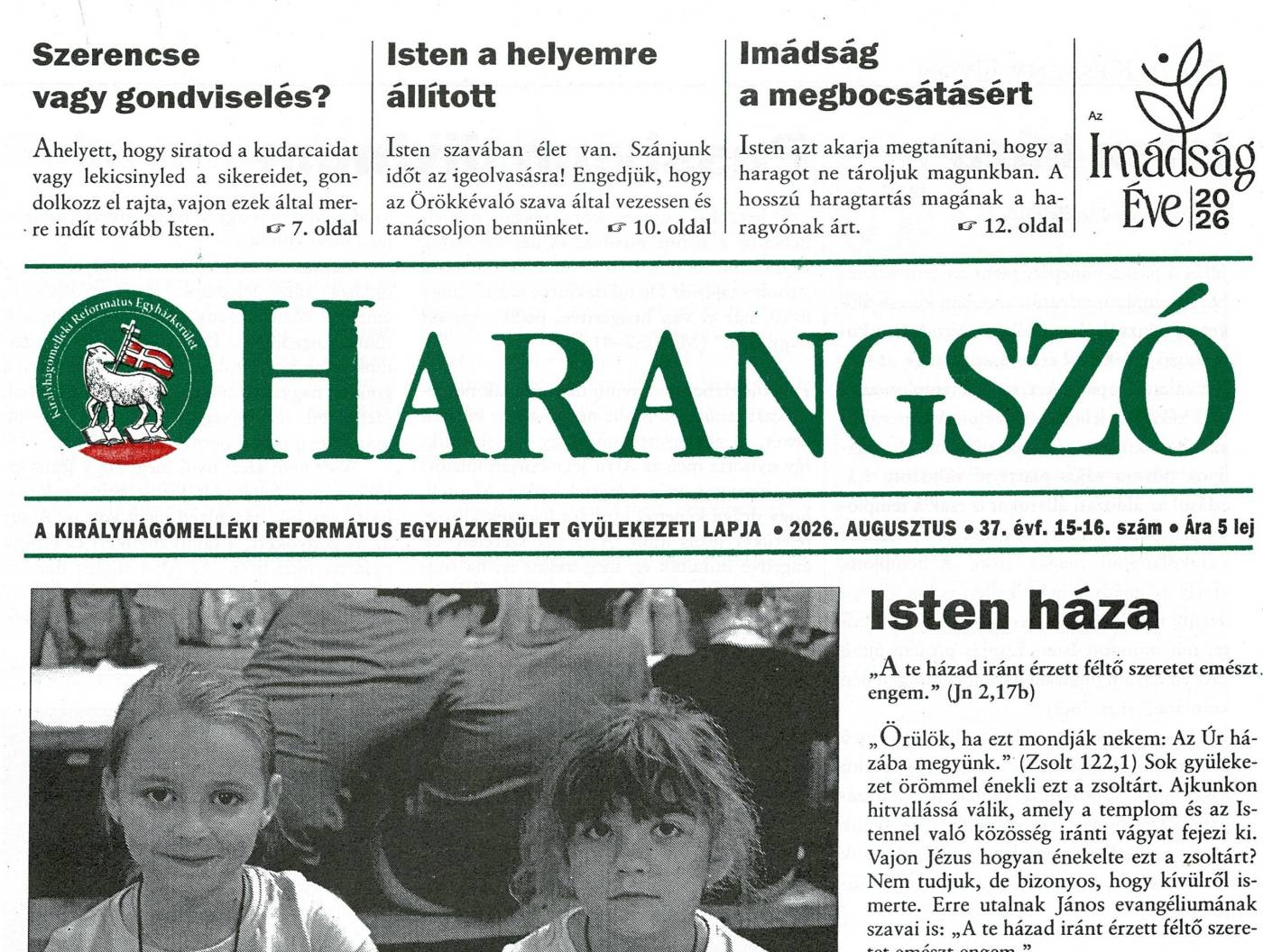 A Harangszó augusztusi számából